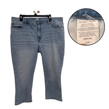 Lee Women’s Size 20M Blue Denim Cropped Jeans Mid-Rise Stretch Pants - $16.73