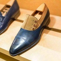 NEW MENS HANDMADE Two Color Button Shoes Men Formal Suede Leather Shoes ... - $219.03 CAD+