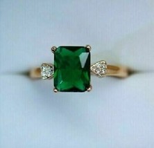 Anello di fidanzamento solitario con smeraldo verde smeraldo da 1,50 ct con... - £122.28 GBP