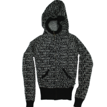 S M Volcom Y2K V-Line Science Tread Lightly Angora Zip Sweater Hoodie Jacket - £28.92 GBP
