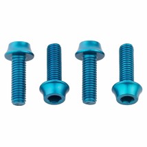 Wolf Tooth Water Bottle Cage Bolts, M5x15mm, 4 Piece, Aluminum, Teal - £19.66 GBP