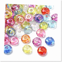 100 Pcs Premium Quality Acrylic European Beads - DIY Charms Bracelet Jewelry Mak - $41.57