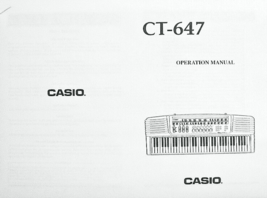 Casio CT-647 and CT-648 Digital Piano Keyboard User&#39;s / Owner&#39;s Manual B... - $294.81 MXN