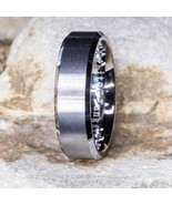 Tungsten Ring Wedding Band Brush Finish Beveled Edges Comfort Fit 7mm 8 ... - £15.67 GBP