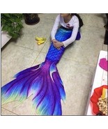 Fairy Swimmable Fabric Mermaid Tail for Women and Kids - $145.42 CAD