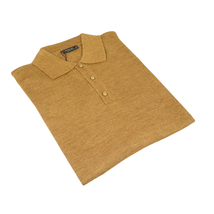 Mens PRINCELY Soft Merinos Wool Sweater Knits Lightweight Polo 1011-40 Cognac image 6
