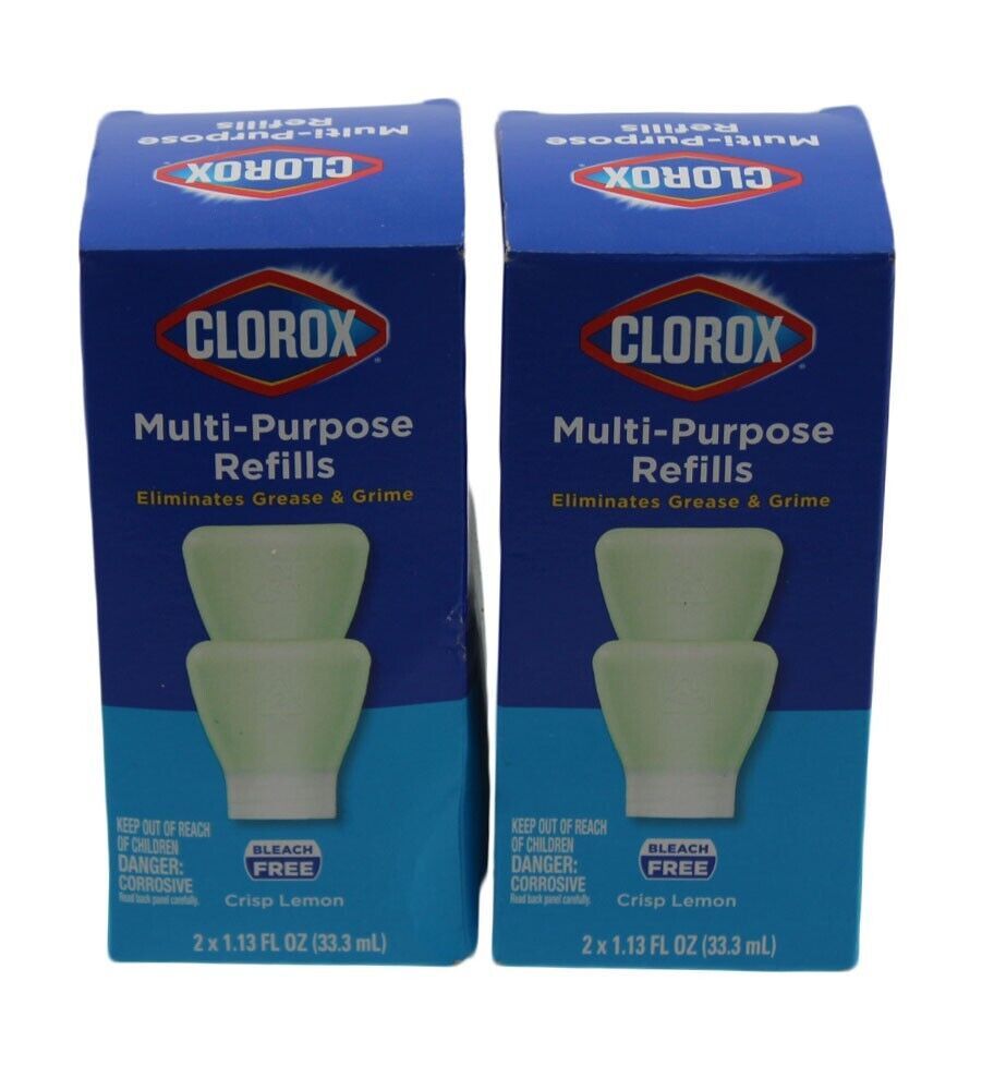 Clorox Multi-Purpose Spray Concentrate Refills  2 Pack Crisp Lemon 1.13 fl oz x2 - $11.87
