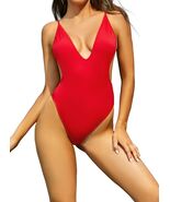 SHEKINI Women's Sexy V Neck One Piece Thong Swimsuit High Cut Pink XL - $308.05 MXN SHEKINI Women's Sexy V Neck One Piece Thong Swimsuit High Cut Pink XL - $308.05 MXN