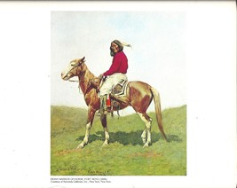 Frederic Remington: Indian Warrior on Horse, Fort Reno - 11&quot; x 9.25&quot; Boo... - £3.18 GBP