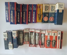 Auction Lot of 28 Assorted Brands and Sizes Spark Plugs - $39.81