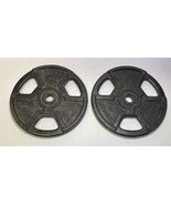 2 WEIDER 10 lb Barbell Weight Plates Standard 1&quot; Hole 20 lbs Total Vtg - $62.50 CAD
