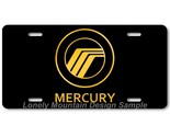 Mercury Inspired Art Gold on Black FLAT Aluminum Novelty Auto License Ta... - $17.99