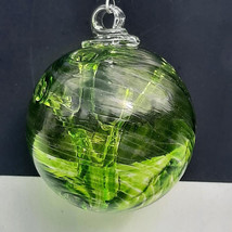 Hanging Glass Ball 3&quot; Diameter Peridot Green Witch Ball (1) 3INWB9 - £14.04 GBP