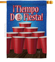 Tiempo De Fiesta House Flag Party 28 X40 Double-Sided Banner - $36.97