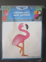Inflatable Decor Tropical Pink Flamingo 26&quot; Fun Luau Party Decor Pkg Age 3+! - £7.34 GBP