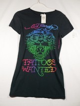 Ed Hardy by Christian Audigier L Tiger Tattoo Wanted Black Neon T-shirt  NWT NOS - £63.70 GBP