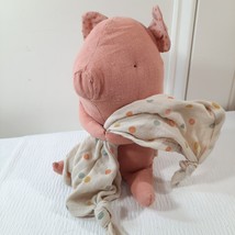 Maileg Lullaby Friends Pig Plush Truffles piglet pink blanket lovey stuf... - $48.00