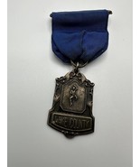 Antique Lake County Illinois Track and Field Broad Jump Blue Ribbon Awar... - $358.30 MXN