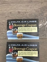 3 Vintage Collectible Delta Airlines Drink Coupons with the Old Livery from 1989 - £11.76 GBP