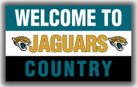 Jacksonville Jaguars Football Welcome to Country Flag 90x150cm 3x5ft Best Banner - £11.21 GBP