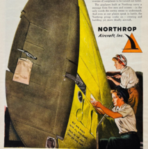 1944 Northrop Aircraft WW2 Advertisement Aviation Women Power War Planes... - $29.99