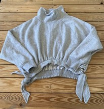 Saturday Sunday Anthropologie Women’s Mock Neck Side Tie Sweatshirt XS Grey AH - £23.66 GBP