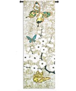 57x20 SPRING UNFOLDING Butterfly Floral Tapestry Wall Hanging - £112.41 GBP