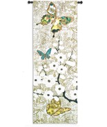 57x20 SPRING UNFOLDING Butterfly Floral Tapestry Wall Hanging - $194.99 CAD