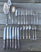Vintage Mixed Lot of 24 Rogers Bros 1847 Silver Plated Flatware Serving Utensils - $74.99