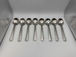 Set of 8 Sant Andrea Stainless VERDI Cream Soup Spoons - $64.99