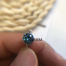 LAB 100% Blue Moissanite Stone for 1ct 6.5mm  Moissanite Ring Jewellery  925 Ste - £57.55 GBP