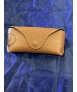 Ray-Ban Brown Leather Sunglasses Snap Hard Body Case Felt Lined Authenti... - $282.73 MXN