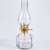 Vintage Kerosene Oil Lamps Table Reading Lantern Retro Chimney Rustic Clear New - £33.48 GBP
