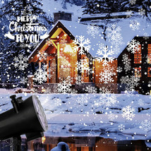 Christmas Projector Light Moving Led Laser Landscape Outdoor Xmas Hallow... - $75.99