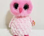 Ty TWIGGY -Pink/Fuchsia Fluffy Snow Owl Medium 10” Beanie Boo Buddy! - £7.70 GBP