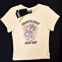 Minga London Cropped Baby Tee XL – &quot;Ready to Start Some Sh*t&quot; Graphic Fa... - $36.99