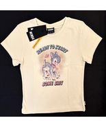 Minga London Cropped Baby Tee XL – &quot;Ready to Start Some Sh*t&quot; Graphic Fa... - $680.56 MXN