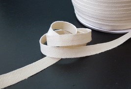 1/4 7mm wide 10-20yds Natural beige Cotton Grosgrain Ribbon Plains Tape TR52 - £6.72 GBP+