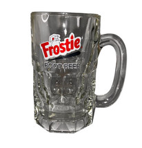 Vintage Frostie Root Beer Heavy Glass Mug 6” Tall Rare Logo Red White Gr... - $13.61
