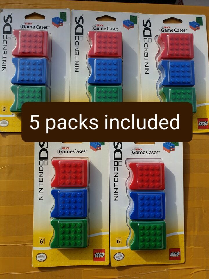 Primary image for Lot of 5 Official LEGO Nintendo DS Brick Game Cases Storage For DS, DS Lite,DSXL