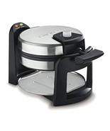 WAF-F30 Round Flip Belgian Waffle Maker, Black/Silver - $2,869.75 MXN