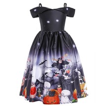  Costume for Kids Girls Fancy  Dress Cosplay Bat Print Witch Costume Party Ball  - £43.89 GBP