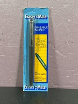 Original Eraser Mate Paper Mate Pen in Packaging Blue ink black pen 1980 Vtg - $29.70