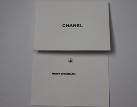 Authentic CHANEL Merry Christmas White Card &amp; Envelope Blank Note Gift Set - £6.38 GBP