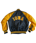 Vintage Iowa Hawkeyes Jacket Starter Letterman Style Large MVP Made in USA - £136.53 GBP