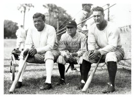 Babe Ruth, Miller Huggins, And Lou Gehrig New York Yankees Baseball 5X7 Photo - £6.68 GBP