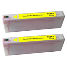 2x Compatible Epson Stylus Pro 7900 Pigment Yellow Ink Cartridge For T636400 - $175.49