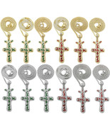 New Iced Cactus Jack Cross Pendant Box, Rope, Cuban Chain Hip Hop Neckla... - $18.04+