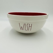 Rae Dunn WISH Medium Mixing Bowl With Red LL And Red Interior By Magenta - £30.86 GBP
