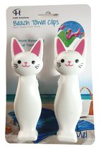 C&amp;H Solutions White Cat Style Beach Towel Clips Jumbo Size for Beach Cha... - $164.21 MXN